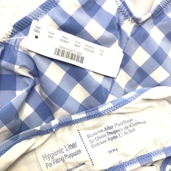 NWT J.Crew Blue/white one piece swimsuit - Picture 7 of 7